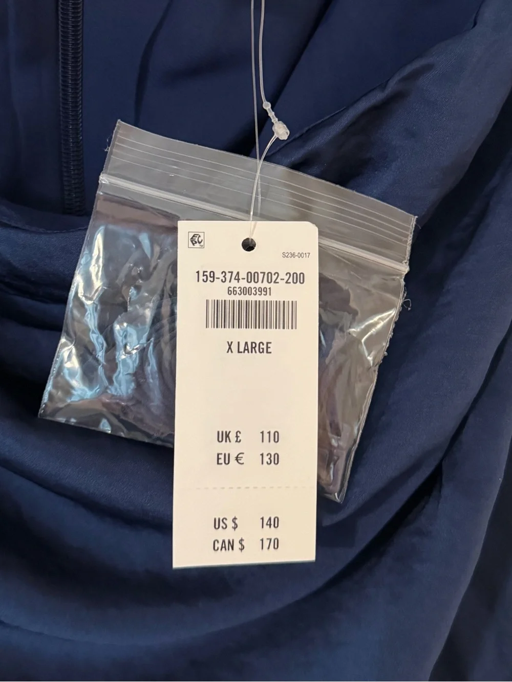Abercrombie & Fitch Strapless Navy Maxi Dress with scarf NWT